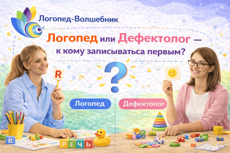 Логопед или дефектолог — к кому записываться первым?