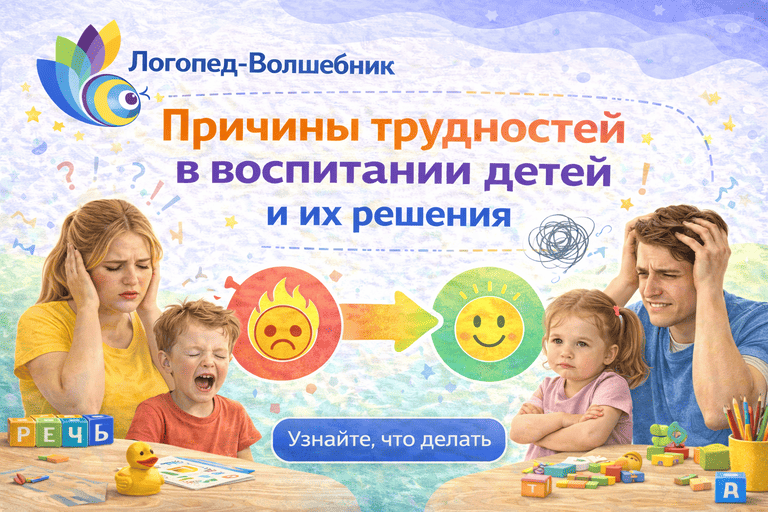 Причины трудностей в воспитании детей и их решения
