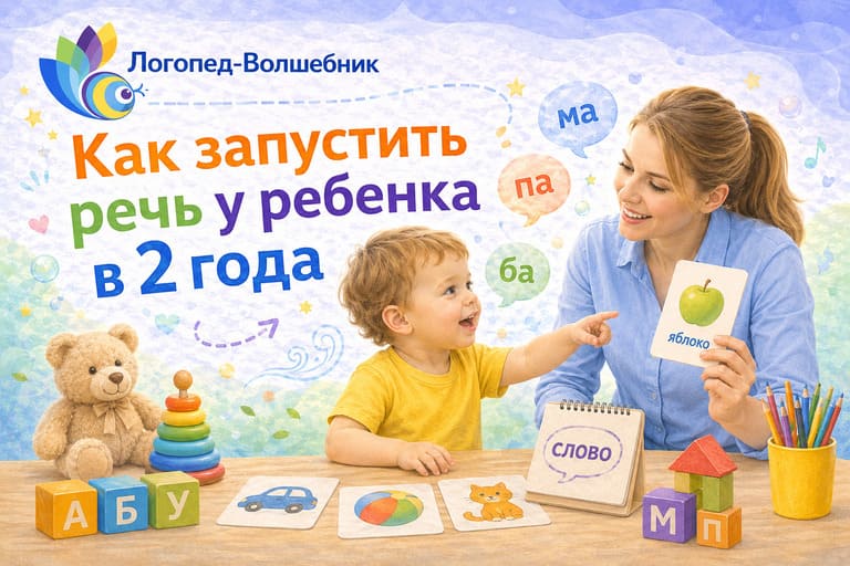 Как запустить речь у ребенка 2 года