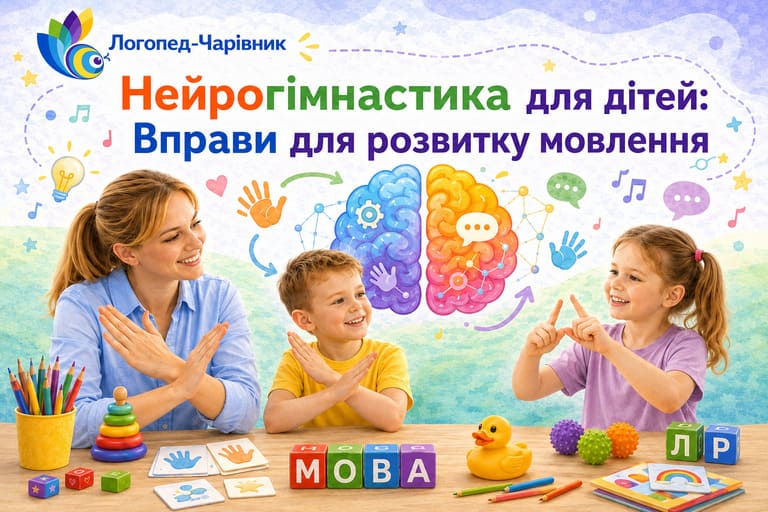 Нейрогімнастика для дітей: вправи для розвитку мовлення